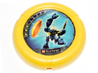 32171pb026 - Throwing Disk with Throwbot Scuba / Slizer Sub 3 Pips, LEGO Technic Logo, and Robot Throwing Disk Pattern