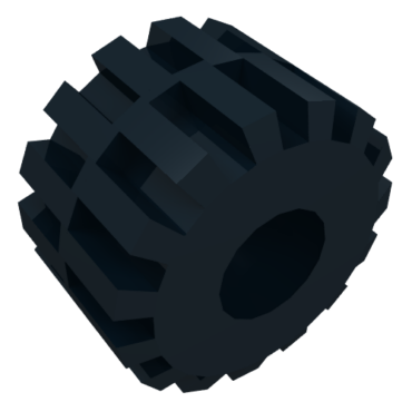 32193 - Wheel Full Rubber Flat with Axle Hole