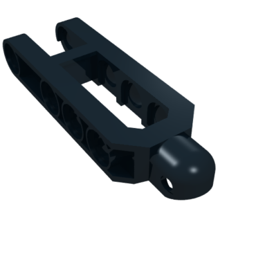 32195b - Technic, Steering Arm 6.5 x 2 with Tow Ball Socket Rounded, Chamfered