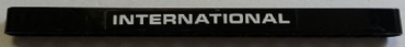 32278pb014 - Technic, Liftarm Thick 1 x 15 with White 'INTERNATIONAL' Pattern (Sticker) - Set 8258