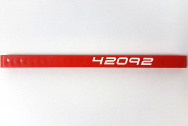 32278pb040 - Technic, Liftarm Thick 1 x 15 with White '42092' Pattern on Both Sides (Stickers) - Set 42092