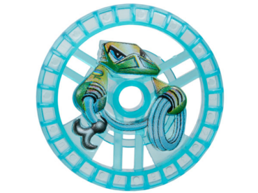 32354pb01 - Technic, Disk 5 x 5 - RoboRider Talisman Wheel, Rope Mold with Robot Pattern