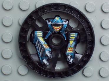 32359pb01 - Technic, Disk 5 x 5 - RoboRider Talisman Wheel, Stunner Mold with Robot Pattern