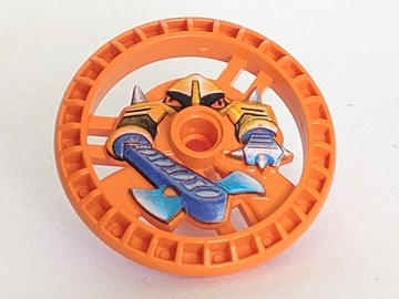 32361pb01 - Technic, Disk 5 x 5 - RoboRider Talisman Wheel, Axer Mold with Robot Pattern
