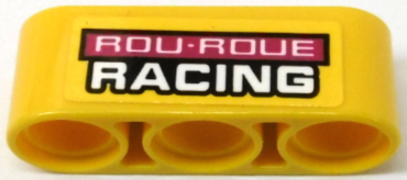32523pb15 - Technic, Liftarm Thick 1 x 3 with 'ROU-ROUE RACING' Pattern (Sticker) - Set 42095