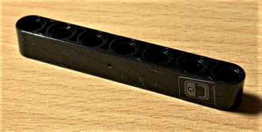 32524pb040 - Technic, Liftarm Thick 1 x 7 with Dark Bluish Gray Door Handle Pattern (Sticker) - Set 42078