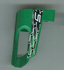 32528pb04 - Technic, Panel Fairing # 6 Small Short, Large Hole, Side B with Number 5, White and Black Hexagons Pattern (Sticker) - Set 8469