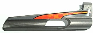 32534pb02 - Technic, Panel Fairing # 7 Small Long, Large Hole, Side A with Large Red and Orange Checkered Pattern (Sticker) - Set 8473