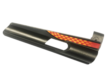 32534pb05 - Technic, Panel Fairing # 7 Small Long, Large Hole, Side A with Small Red and Orange Checkered Pattern (Sticker) - Set 8473