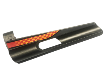 32535pb05 - Technic, Panel Fairing # 8 Small Long, Large Hole, Side B with Small Red and Orange Checkered Pattern (Sticker) - Set 8473