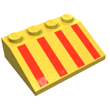 3297p01 - Slope 33 3 x 4 with Red Stripes Pattern