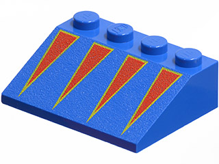 3297px1 - Slope 33 3 x 4 with Red Triangles with Yellow Borders Pattern