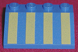 3297px2 - Slope 33 3 x 4 with Yellow Stripes Pattern