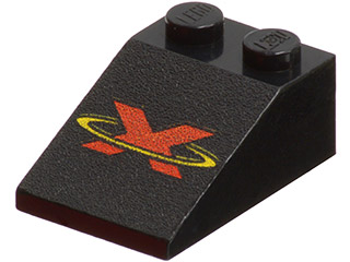 3298pb016 - Slope 33 3 x 2 with Red X and Yellow Circle Pattern