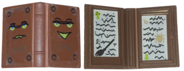 33009pb005 - Minifigure, Utensil Book 2 x 3 with Belville Faces and Spells Pattern (Stickers) - Sets 5804 / 5962