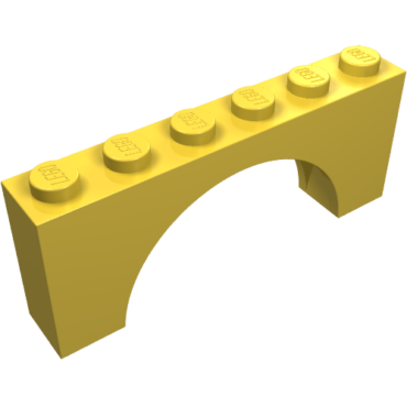 3307 - Arch 1 x 6 x 2 - Thick Top with Reinforced Underside