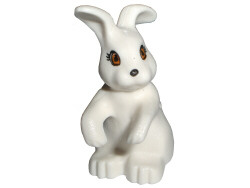 33207pb01 - Bunny / Rabbit, Belville with Orange Eyes and Black Nose Pattern