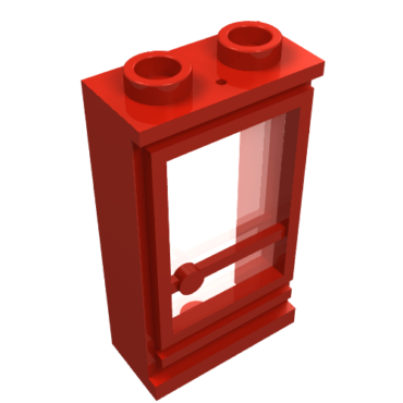 33bc01 - Door 1 x 2 x 3 Hinge on Right with Trans-Clear Glass