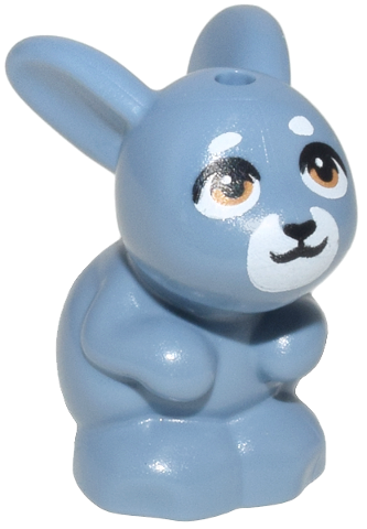 34050pb04 - Bunny / Rabbit, Friends, Sitting with Medium Nougat Eyes, Black Nose and Mouth, and White Muzzle Pattern