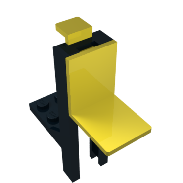 3430c02 - Vehicle, Forklift 2 x 2 Plate and Yellow Fork