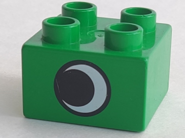 3437pb016 - Duplo, Brick 2 x 2 with Eye without White Spot Pattern, on Two Sides