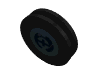 3482c03 - Wheel with Split Axle Hole with Black Tire 17 x 43 (3482 / 3634)