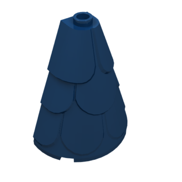 35563 - Tower Roof 2 x 4 x 4 Half Cone Shaped with Roof Tiles