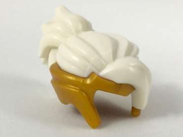 35685pb02 - Minifigure, Hair Combo, Tiara with Molded White Bangs, Top, and Ponytail Pattern
