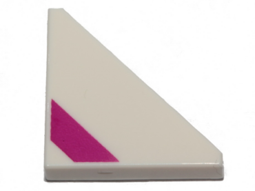 35787pb003 - Tile, Modified 2 x 2 Triangular with Magenta Diagonal Stripe Pattern
