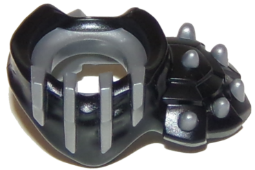 36015pb01 - Minifigure Armor Breastplate with Shoulder Pad Left Spiked with Molded Flat Silver Face Bars, Scabbard, and Spikes Pattern