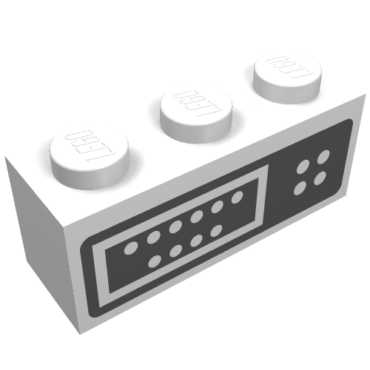 3622p02 - Brick 1 x 3 with Control Panel Pattern