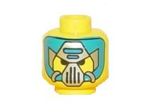3626pb0094 - Minifigure, Head Alien with Blue and Silver Mask Type 3 Pattern