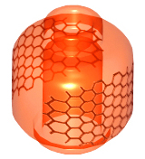 3626pb1753 - Minifigure, Head without Face with Hexagonal Honeycomb Pattern