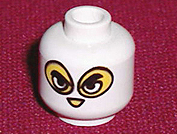 3626px137 - Minifigure, Head Balaclava with Holes over Yellow Face with Angry Black Eyebrows and White Eyes Pattern