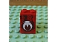 3678bpb073 - Slope 65 2 x 2 x 2 with Bottom Tube with White Exo-Force Bird Logo Pattern (Sticker) - Set 8111