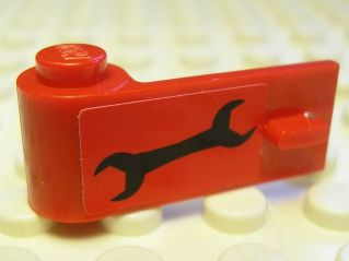 3822pb019 - Door 1 x 3 x 1 Left with Black Wrench Pattern (Sticker) - Set 8147