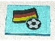 3855pb010 - Glass for Window 1 x 4 x 3 with Flag of Germany and Soccer Ball Pattern (Sticker) - Set 3404