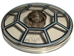 3960pb013 - Dish 4 x 4 Inverted (Radar) with Solid Stud with Radial Jedi Starfighter / TIE Cockpit Pattern