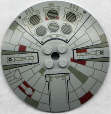 3961px1 - Dish 8 x 8 Inverted (Radar) with Mini Millennium Falcon Pattern