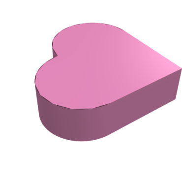 39739 - Tile, Round 1 x 1 Heart