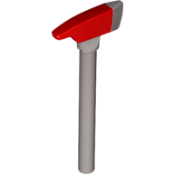 39802pb01 - Minifigure, Utensil Axe, Pick End with Molded Red Head Pattern