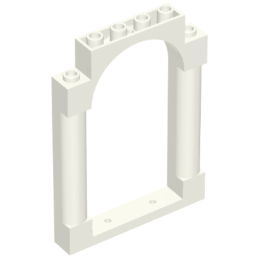 40066 - Door, Frame 1 x 6 x 7 Arched with Notches and Rounded Pillars