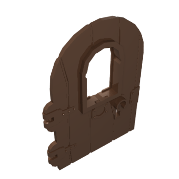 40241 - Door 1 x 4 x 6 Round Top with Window and Keyhole, Nonreinforced Edge