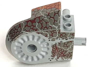 40374pb05 - Dinosaur Body Quarter with Pins with Dark Gray and Dark Red Markings Pattern