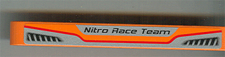 40490pb002 - Technic, Liftarm Thick 1 x 9 with 'Nitro Race Team' and 2 Vents Pattern (Sticker) - Set 8473