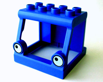 40631pb01 - Duplo Cabin 4 x 4 x 2 with Bob the Builder Lofty Eyes Pattern