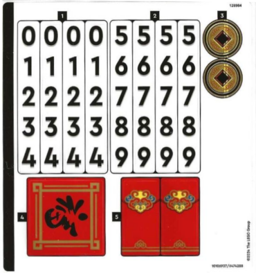 40678stk01 - Sticker Sheet for Set 40678 - (10106907/6474288)