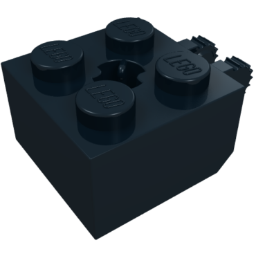 40902 - Hinge Brick 2 x 2 Locking with 2 Fingers Vertical and Axle Hole, 9 Teeth