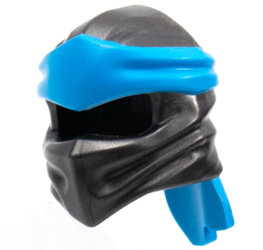 40925pb04 - Minifigure, Headgear Ninjago Wrap Type 4 with Molded Dark Azure Headband Pattern