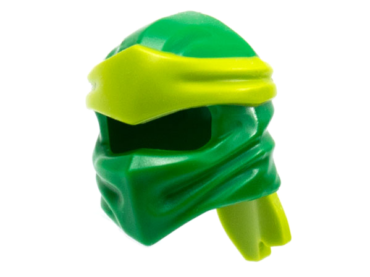 40925pb19 - Minifigure, Headgear Ninjago Wrap Type 4 with Molded Lime Headband Pattern